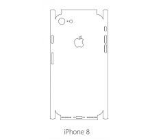 Hydrogel - matná zadní ochranná fólie (full cover) - iPhone 8 - typ výřezu 1