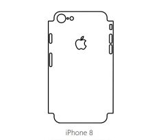 Hydrogel - matná zadní ochranná fólie (full cover) - iPhone 8 - typ výřezu 2