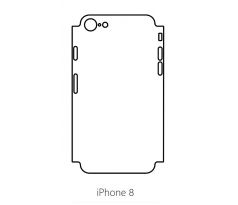 Hydrogel - matná zadní ochranná fólie (full cover) - iPhone 8 - typ 4