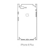 Hydrogel - matná zadní ochranná fólie (full cover) - iPhone 8 Plus - typ 4
