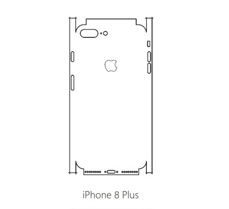 Hydrogel - matná zadní ochranná fólie (full cover) - iPhone 8 Plus - typ výřezu 4