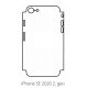 Hydrogel - matná zadní ochranná fólie (full cover) - iPhone SE 2020/2022 - typ výřezu 2