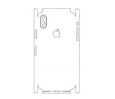 Hydrogel - matná zadní ochranná fólie (full cover) - iPhone X - typ 1