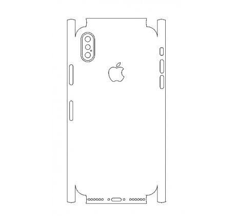 Hydrogel - matná zadní ochranná fólie (full cover) - iPhone X - typ výřezu 1