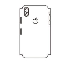 Hydrogel - matná zadní ochranná fólie (full cover) - iPhone X - typ výřezu 3