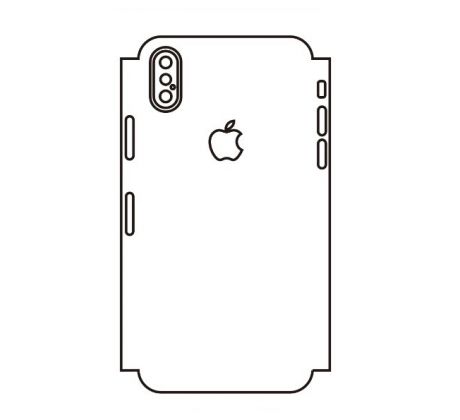 Hydrogel - matná zadní ochranná fólie (full cover) - iPhone X - typ výřezu 3