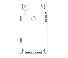 Hydrogel - matná zadní ochranná fólie (full cover) - iPhone XR - typ výřezu 1
