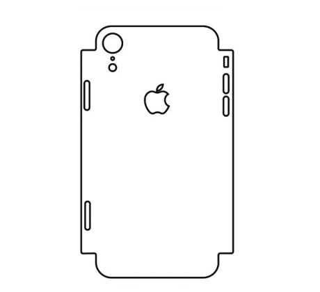 Hydrogel - matná zadní ochranná fólie (full cover) - iPhone XR - typ výřezu 3