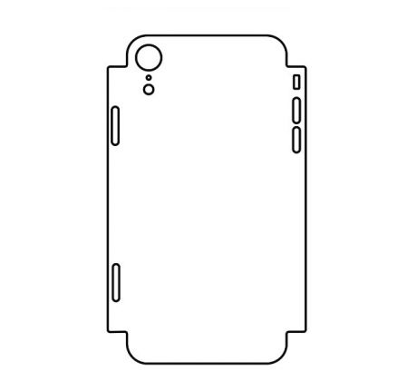 Hydrogel - matná zadní ochranná fólie (full cover) - iPhone XR - typ výřezu 4
