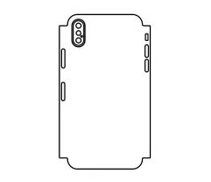 Hydrogel - matná zadní ochranná fólie (full cover) - iPhone XS - typ výřezu 4
