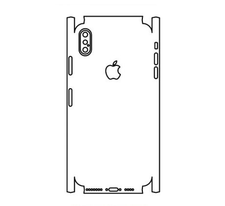 Hydrogel - matná zadní ochranná fólie (full cover) - iPhone XS Max - typ výřezu 5