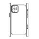 Hydrogel - zadní ochranná fólie (full cover) - iPhone 12 mini - typ výřezu 1