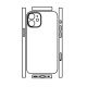 Hydrogel - zadní ochranná fólie (full cover) - iPhone 12 mini - typ výřezu 3