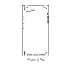 Hydrogel - zadní ochranná fólie (full cover) - iPhone 8 Plus - typ výřezu 3