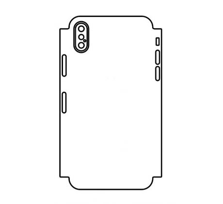 Hydrogel - zadní ochranná fólie (full cover) - iPhone X - typ výřezu 1