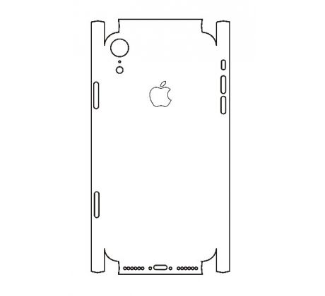 Hydrogel - zadní ochranná fólie (full cover) - iPhone XR - typ výřezu 4