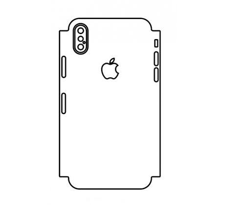 Hydrogel - zadní ochranná fólie (full cover) - iPhone XS - typ výřezu 2