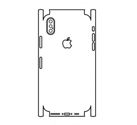 Hydrogel - zadní ochranná fólie (full cover) - iPhone XS - typ výřezu 4