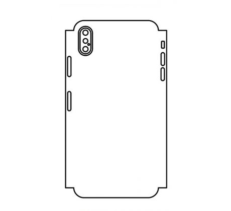Hydrogel - zadní ochranná fólie (full cover) - iPhone XS Max - typ výřezu 5