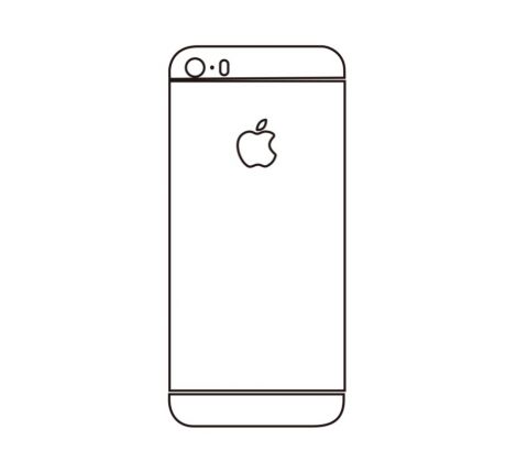 Hydrogel - matná zadní ochranná fólie - iPhone 5S/SE - typ výřezu 2