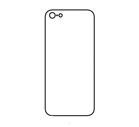 Hydrogel - matná zadní ochranná fólie - iPhone 5S/SE - typ výřezu 1