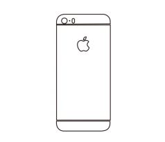 Hydrogel - zadní ochranná fólie - iPhone 5S/SE, typ výřezu 3
