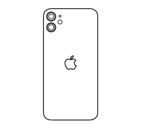 Hydrogel - zadní ochranná fólie - iPhone 11, typ výřezu 2