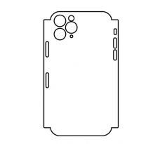 Hydrogel - matná zadní ochranná fólie (full cover) - iPhone 11 Pro Max - typ výřezu 7