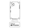 Hydrogel - matná zadní ochranná fólie (full cover) - iPhone 11 Pro Max - typ výřezu 3