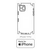 Hydrogel - matná zadní ochranná fólie (full cover) - iPhone 11 Pro Max - typ výřezu 2 