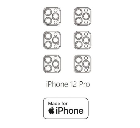 Hydrogel - ochranná fólie zadní kamery - iPhone 12 Pro - 6ks v balení 