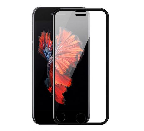 5D Hybrid ochranné sklo iPhone 7 / iPhone 8/ SE 2020/2022 s vystouplými okraji - černé