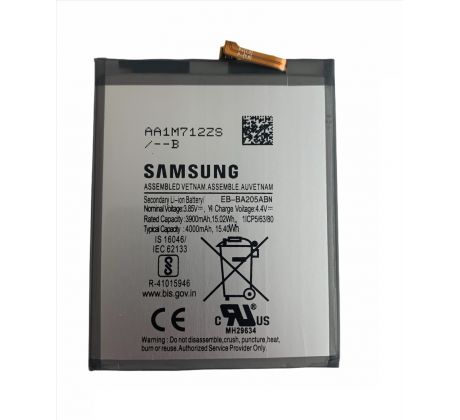 Baterie Samsung EB-BA205ABN 4000mAh pro Samsung Galaxy A20