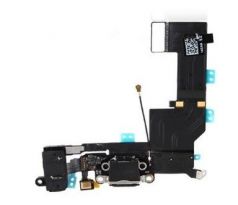 iPhone SE - Nabíjecí dock konektor - audio konektor kabel s mikrofonem (černý)