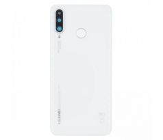 Huawei P30 Lite - Zadní kryt - bílý - se sklíčkem zadní kamery (varianta 48MP kamera) (náhradní díl)