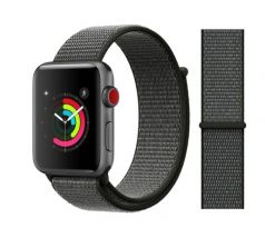 Řemínek pro Apple Watch (42/44/45mm) Nylon, grey-black 