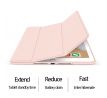 Trifold Smart Case - kryt se stojánkem pro iPad 9.7 (kromě iPad Pro 9.7) - ružový + Ochranné tvrzené sklo s instalačním rámečkem  