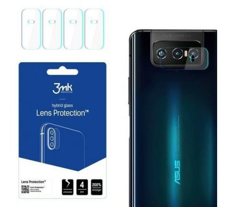 4x Hybridní flexibilní ochranné sklo zadní kamery - Asus Zenfone 7