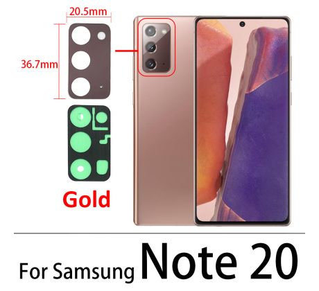 Náhradní sklo zadní kamery - Samsung Galaxy Note 20
