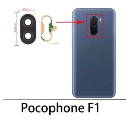 Náhradní sklo zadní kamery - Xiaomi Pocophone F1