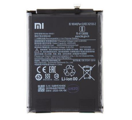 Baterie BN51 pro Xiaomi Redmi 8, Redmi 8A 4900mAh (Service Pack)