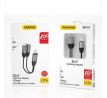 DUDAO adaptér konektor - 2x lightning - 3,5mm port audio černý