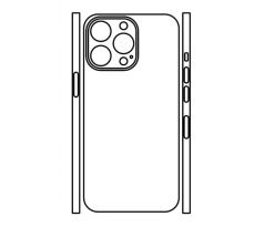 Hydrogel - zadní ochranná fólie (full cover) - iPhone 13 Pro Max, typ výřezu 2