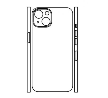 Hydrogel - zadní ochranná fólie (full cover) - iPhone 13, typ výřezu 2  
