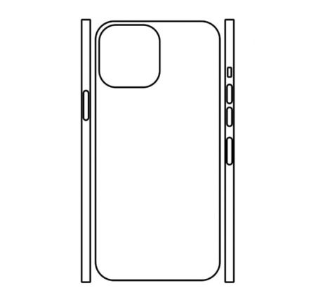 Hydrogel - matná zadní ochranná fólie (full cover) - iPhone 13 mini, typ výřezu 1  