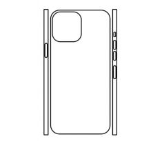 Hydrogel - zadní ochranná fólie (full cover) - iPhone 13 mini, typ výřezu 1  