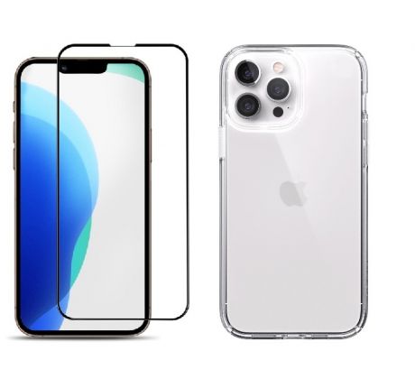 2PACK - 3D ochranné sklo + transparentní kryt pro iPhone 13 Pro