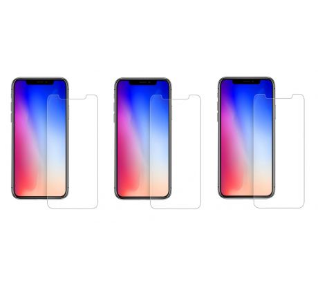 2+1 ZDARMA! 3PACK Ochranné tvrzené sklo s horním výřezem- Apple iPhone X/XS/11 Pro 