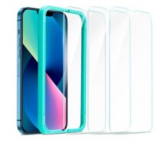 3PACK Ochranné tvrzené sklo - Apple iPhone 13 mini s malým výřezem na sluchátko + instalační rámeček