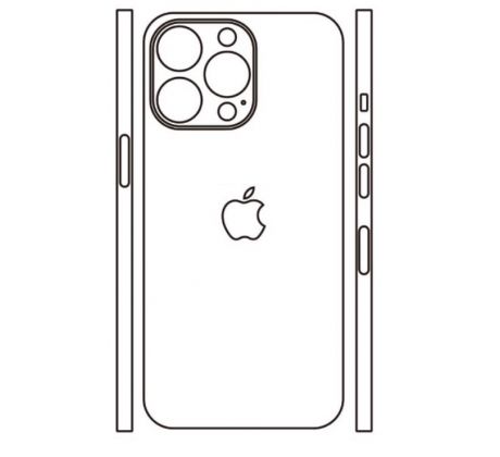 Hydrogel - zadní ochranná fólie (full cover) - iPhone 13 Pro Max, typ výřezu 7